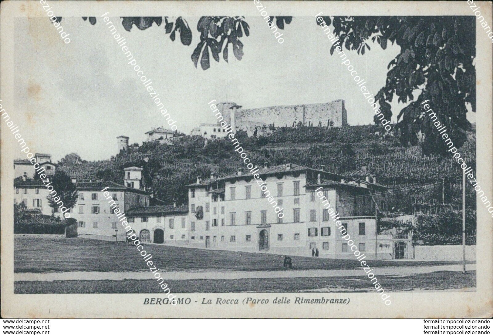 Bs187 Cartolina Bergamo Citta'la Rocca Parco Delle Rimembranze  Lombardia - Bergamo