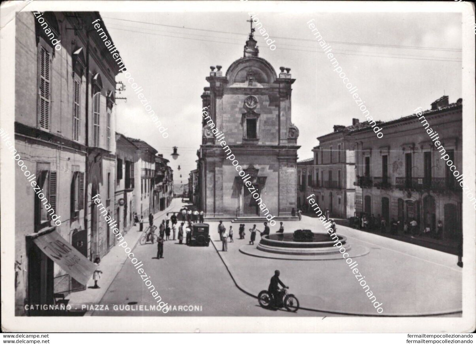 Cd615 Cartolina Catignano Piazza Guglielmo Marconi Provincia Di Pescara Abruzzo - Pescara