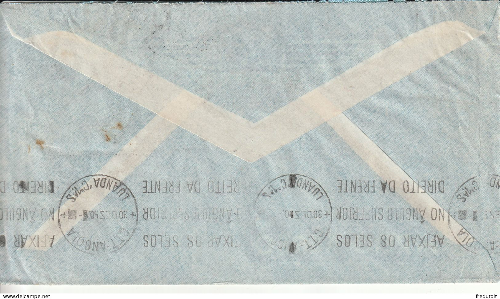 ANGOLA - LETTRE Du 29/12/1950  Pour Paris - Angola