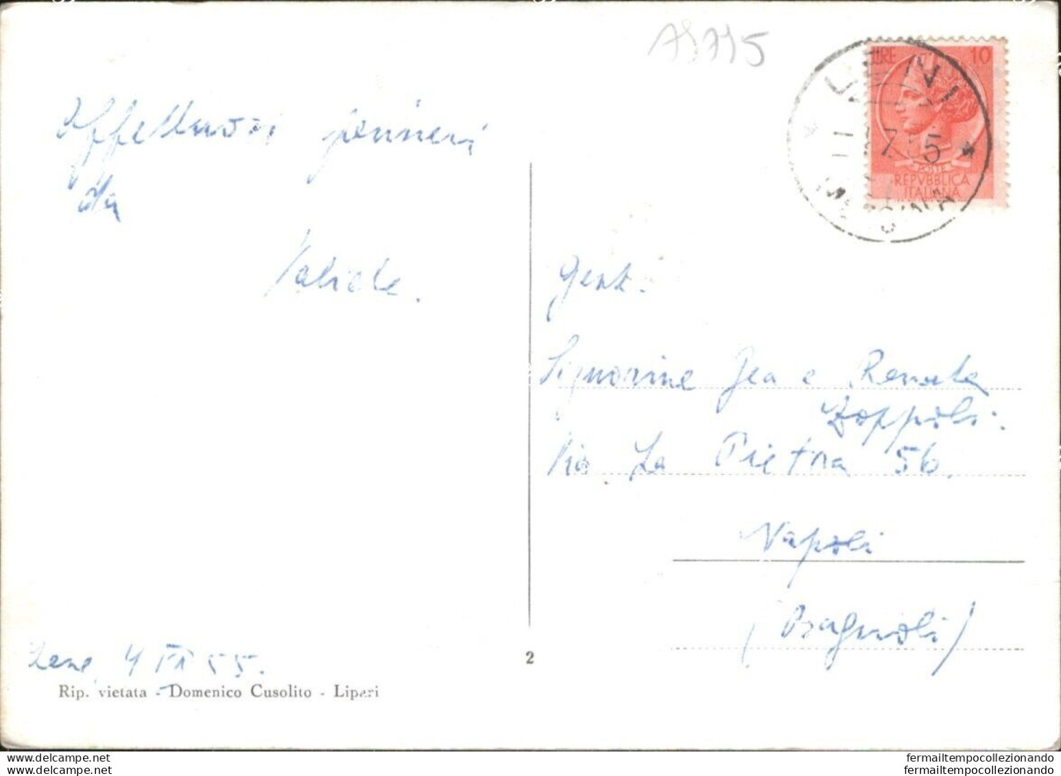 As795 Cartolina Lipari 8 Vedutine Provincia Di Messina Sicilia - Messina