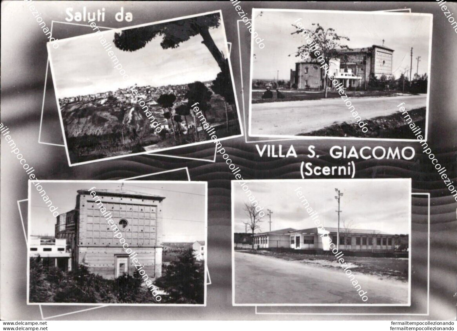 Cd628 Cartolina Saluti Da Villa S.giacomo Scerni Pieghe Provincia Di Chieti - Chieti