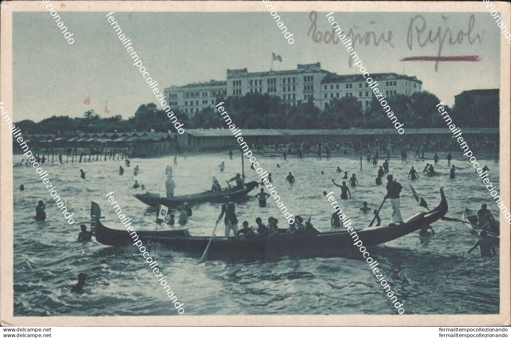 As764 Cartolina Lido Venezia Il Grand Hotel Des Bains Visto Dal Mare - Venezia (Venedig)