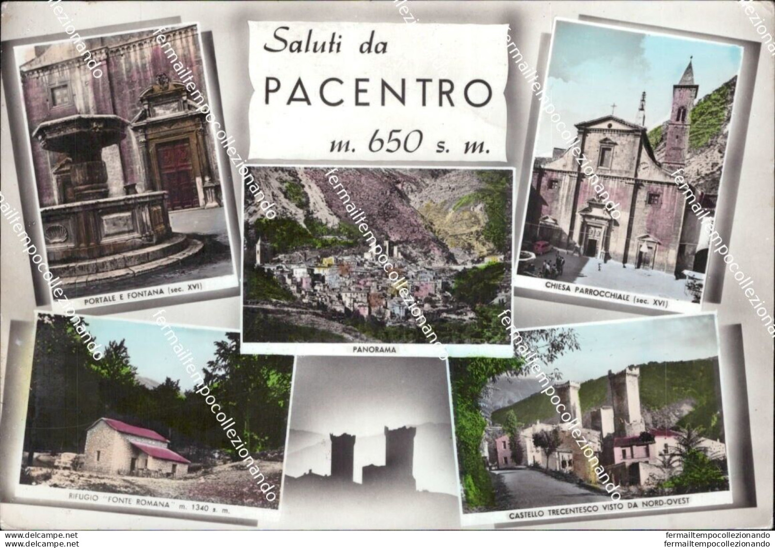 Cd647 Cartolina Saluti Da Pacentro  L'aquila Abruzzo - L'Aquila