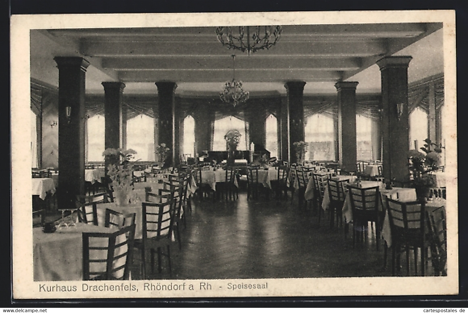 AK Rhöndorf / Rhein, Hotel Kurhaus Drachenfels, Speisesaal  - Drachenfels