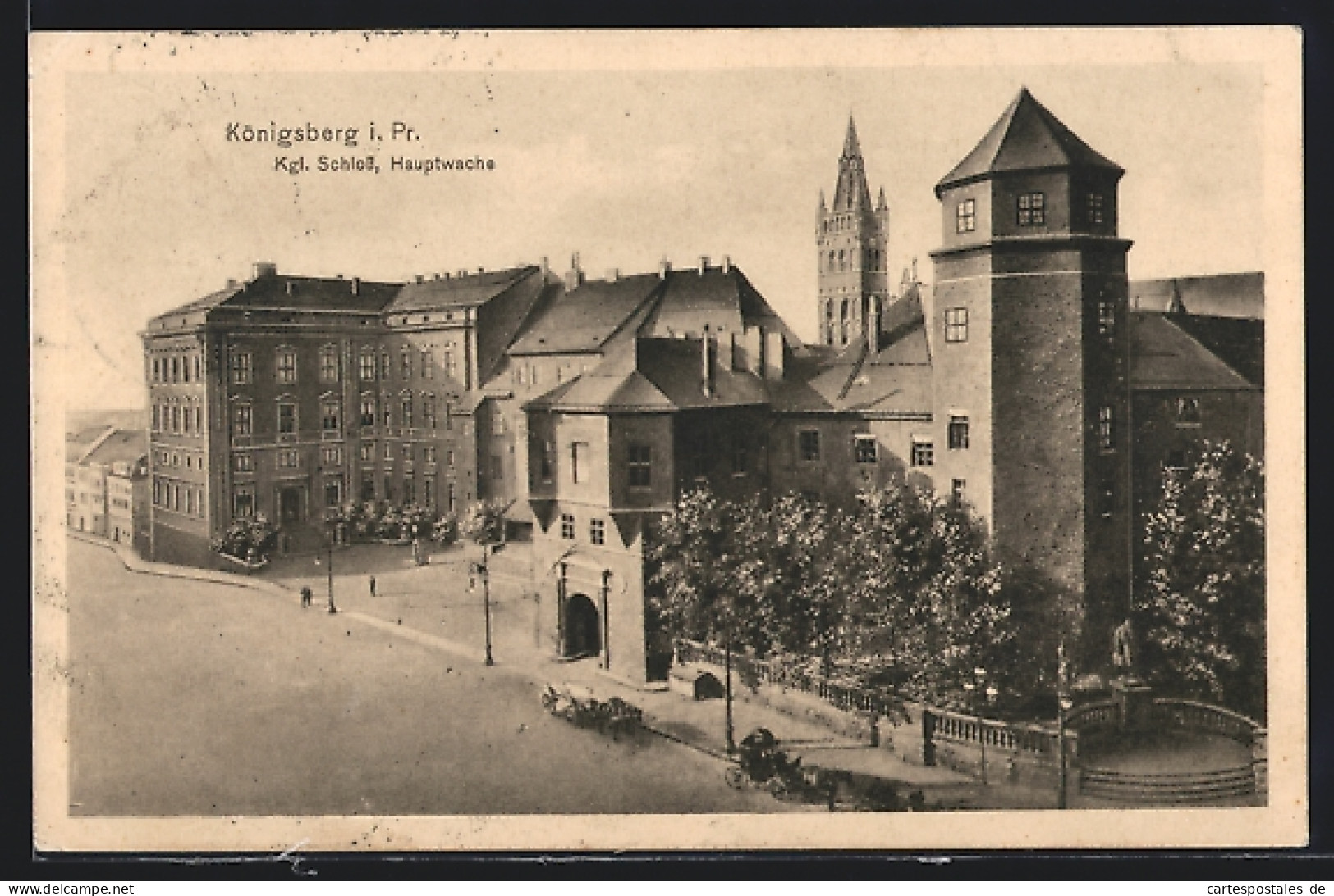 AK Königsberg, Königliches Schloss, Hauptwache  - Ostpreussen