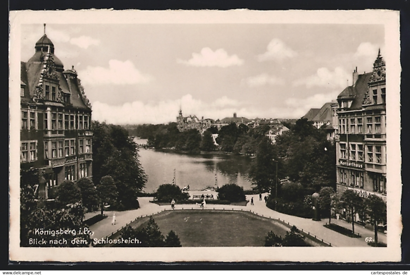 AK Königsberg, Blick Zum Schlossteich  - Ostpreussen