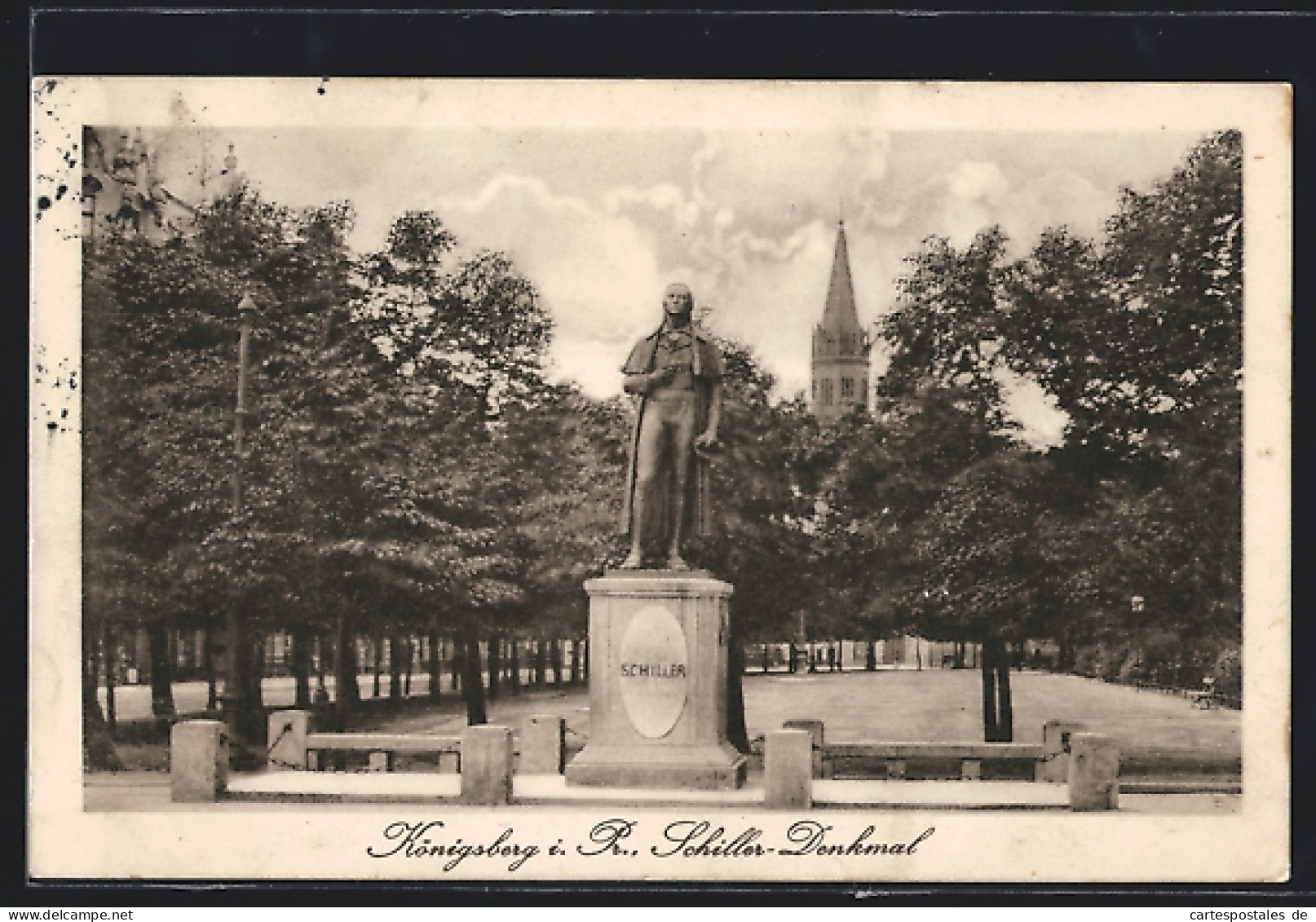 AK Königsberg I. Pr., Das Schiller-Denkmal  - Ostpreussen