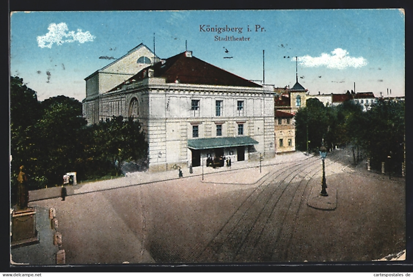 AK Königsberg, Am Stadttheater  - Ostpreussen