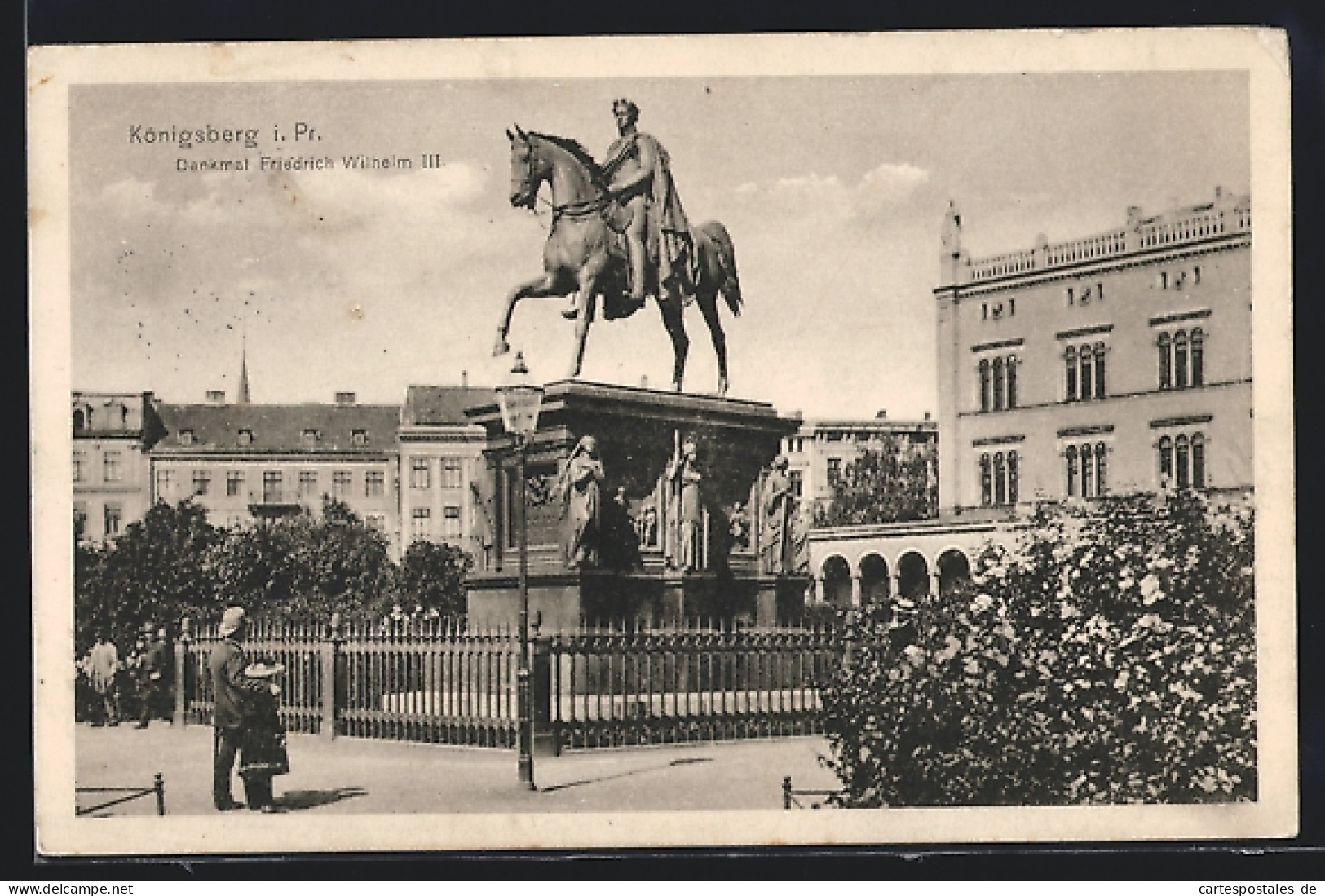 AK Königsberg I. Pr., Denkmal Friedrich Wilhelm III.  - Ostpreussen
