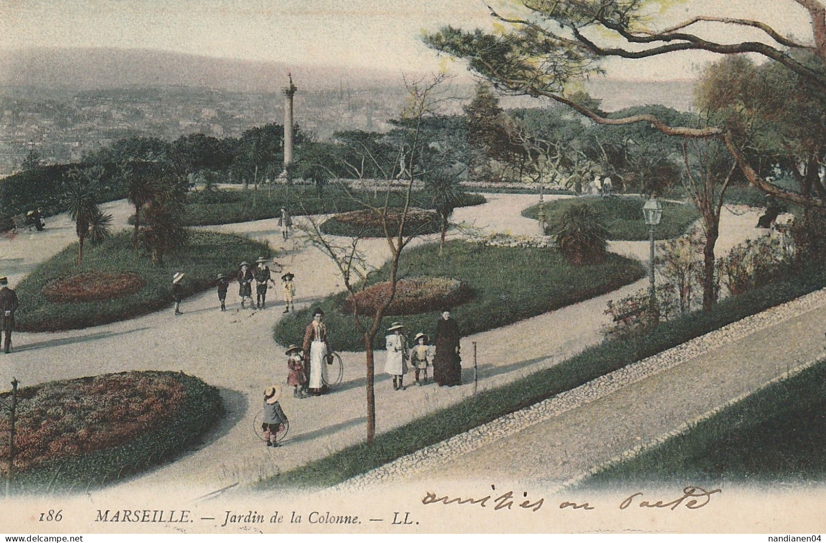 CPA - 13 - Marseille - Jardin De La Colonne - LL - Parks