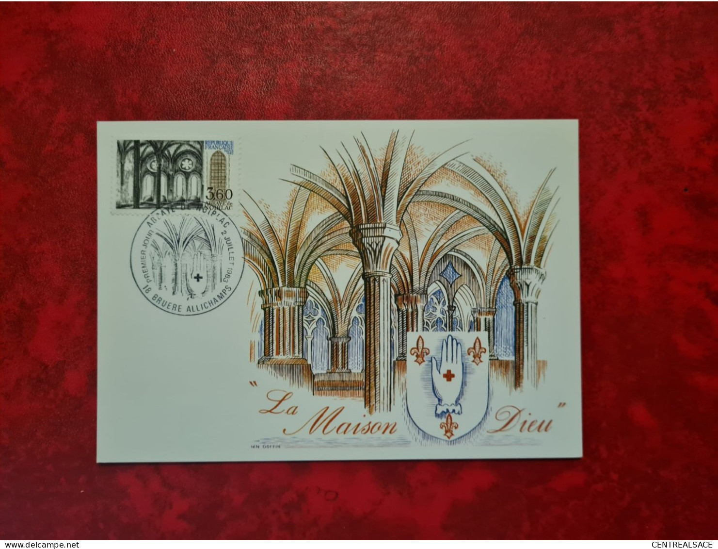 Carte MAXIMUM  PARIS   1983 BRUERE ALLICHAMPS ABBAYE DE NOIPLAC - 1980-1989