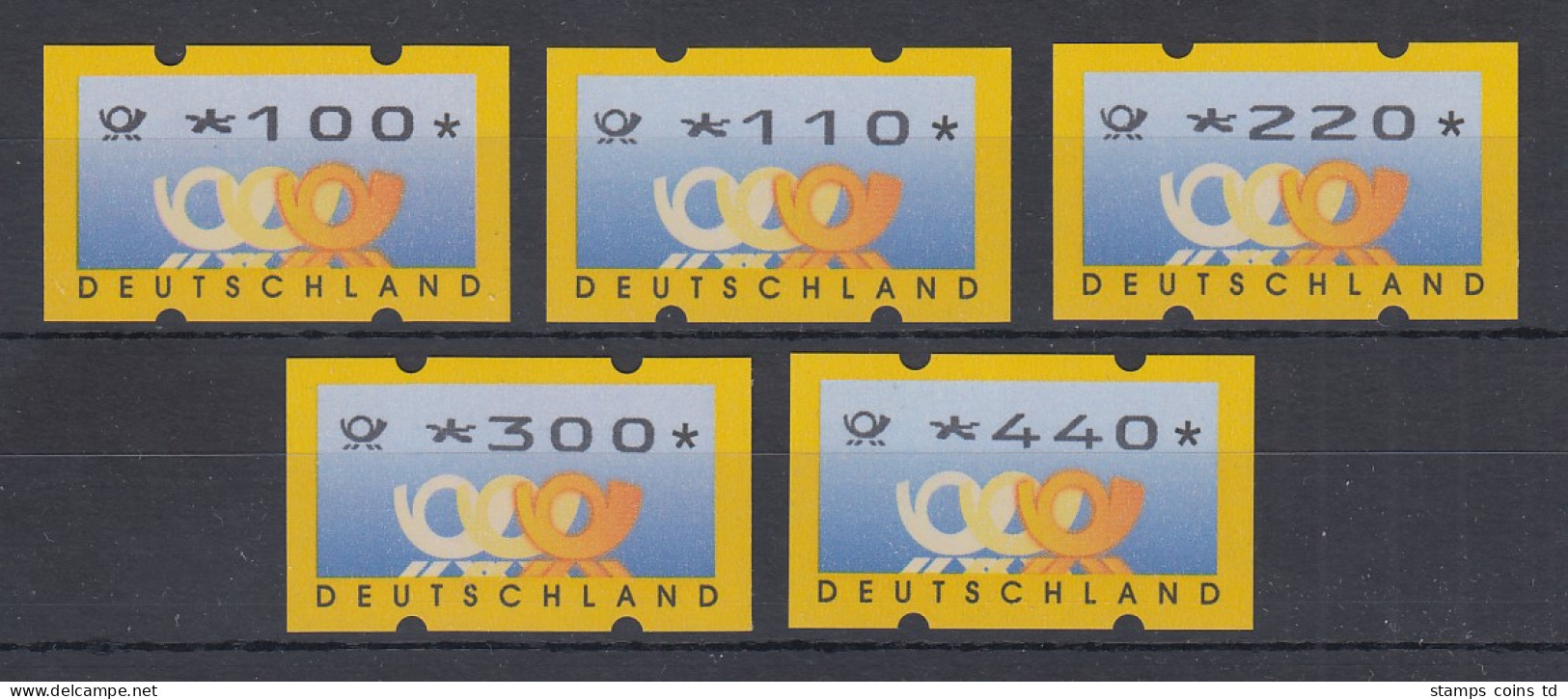 Deutschland ATM Mi-Nr. 3.3 Versandstellen-Satz VS3 100-110-220-300-440 ** - Timbres De Distributeurs [ATM]