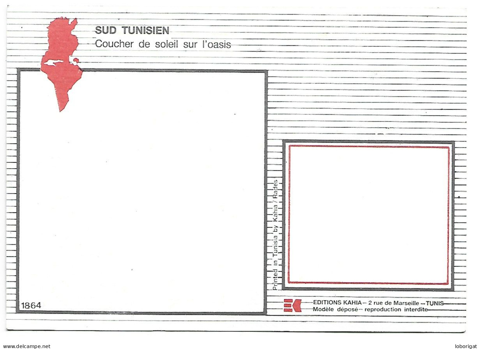 SUD TUNISIEN.- COUCHER DE SOLEIL SUR L'OASIS.- TUNEZ. - Tunesien