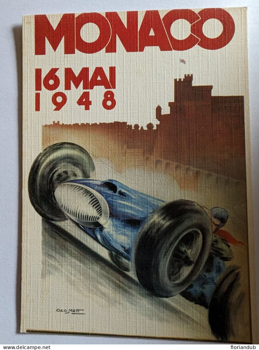 CP - Affiche Grand Prix De Monaco 1948 - Grand Prix / F1