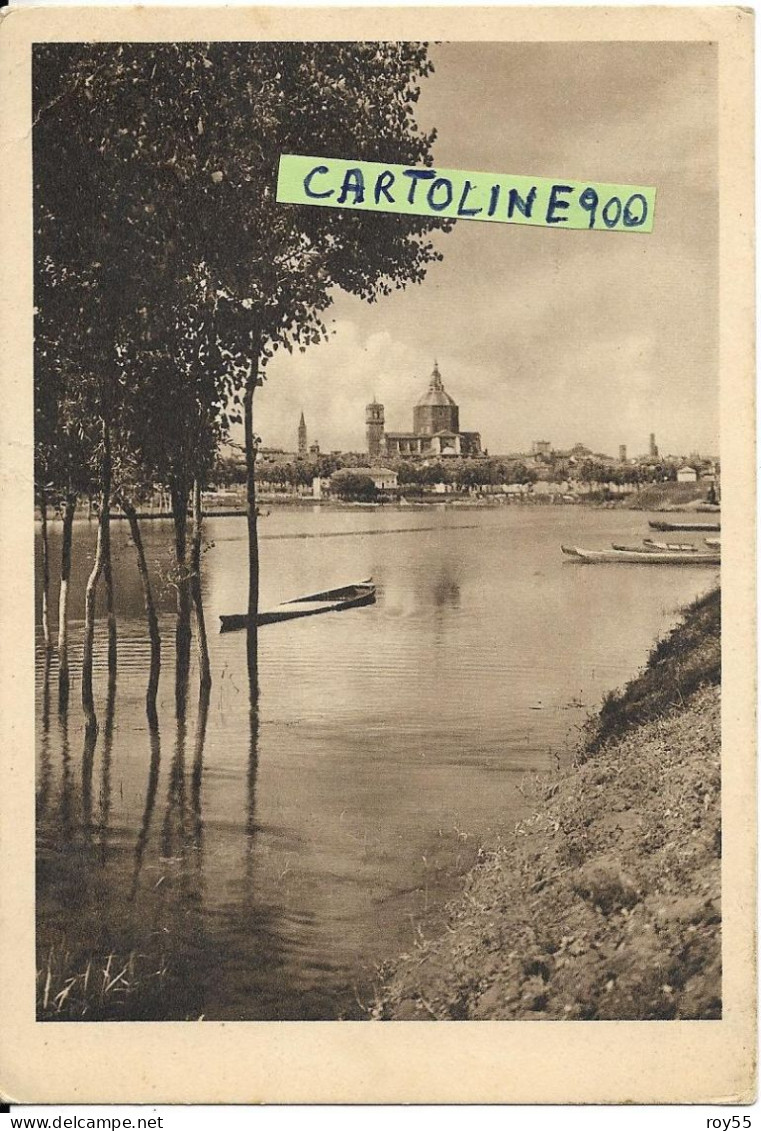 Lombardia-pavia Il Ticino In Piena Veduta Fiume Parziale Citta' Di Pavia Anni 40 (v.retro) - Pavia