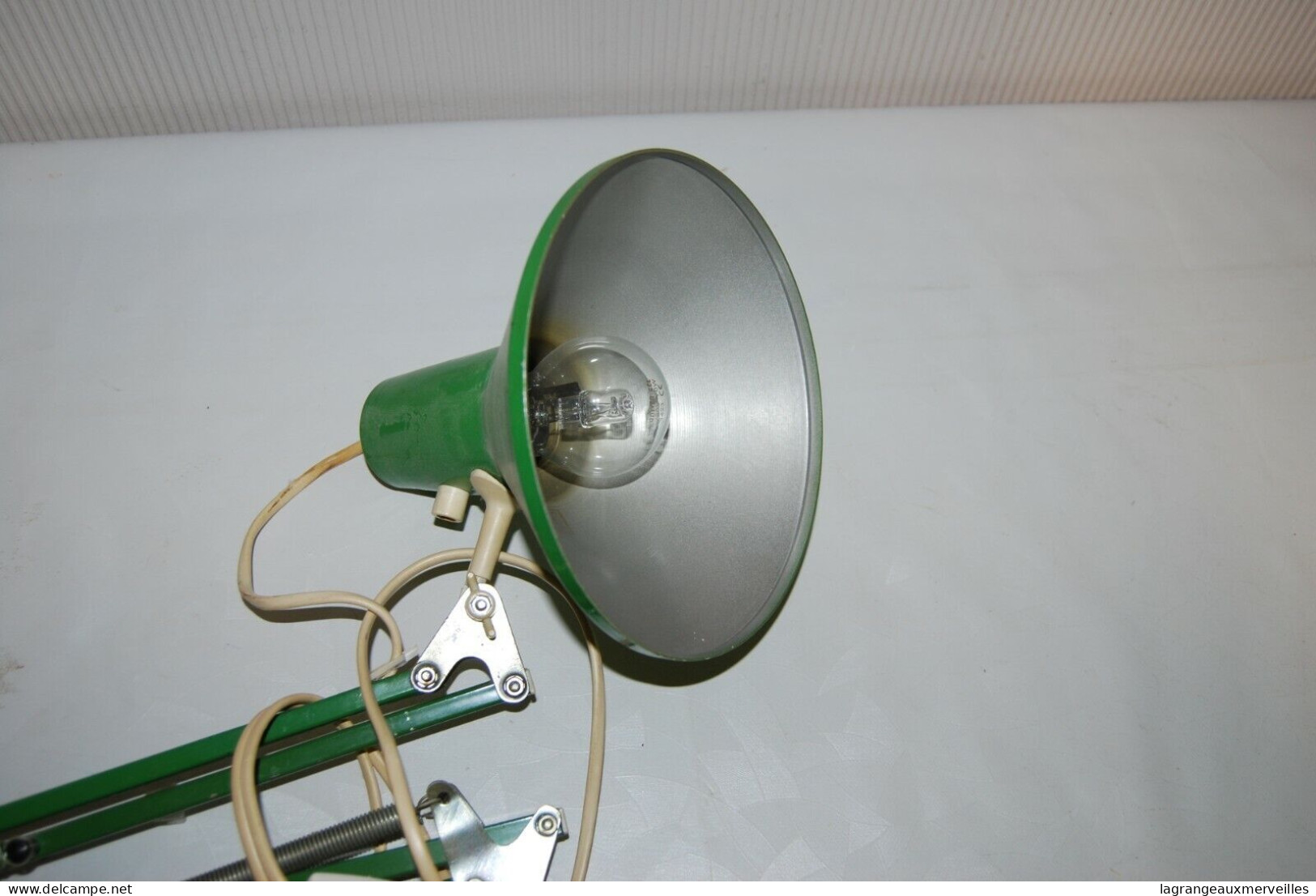 E1 Ancienne Lampe Industrielle - Couleur Verte - Administration - Luminarie E Lampadari