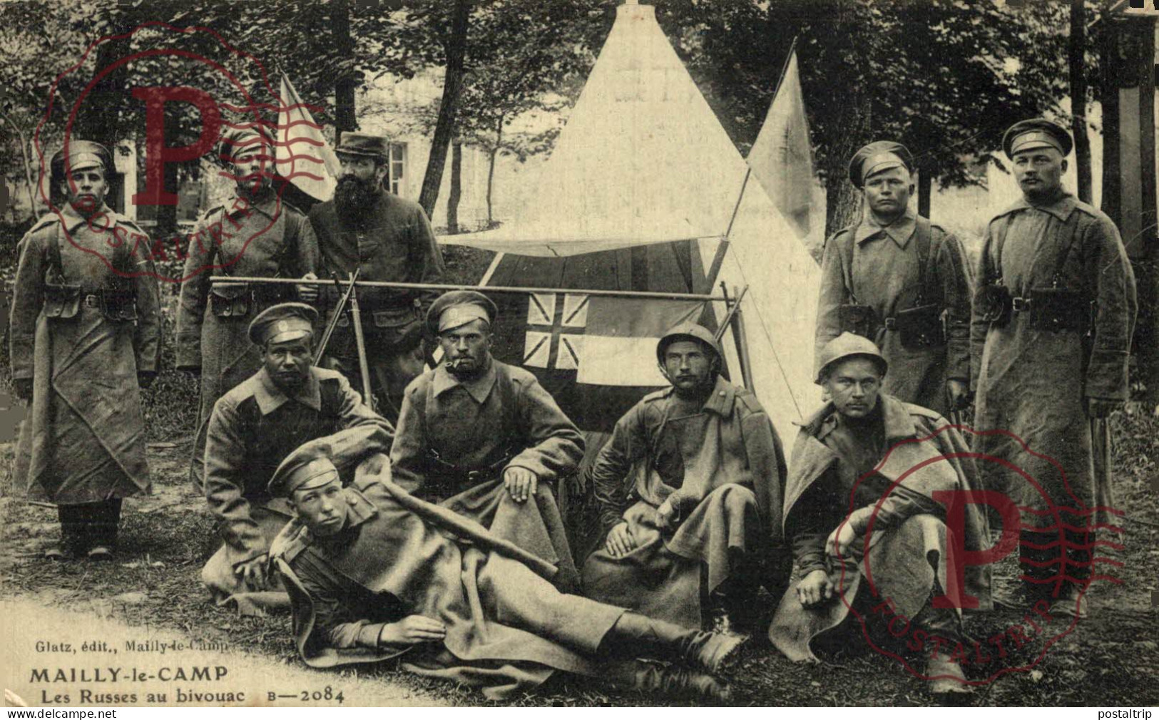 AUBE MAILLY LE CAMP LES RUSSES Au BIVOUAC. RUSIA. RUSSIA. MILITAR. MILITAIRE - Mailly-le-Camp