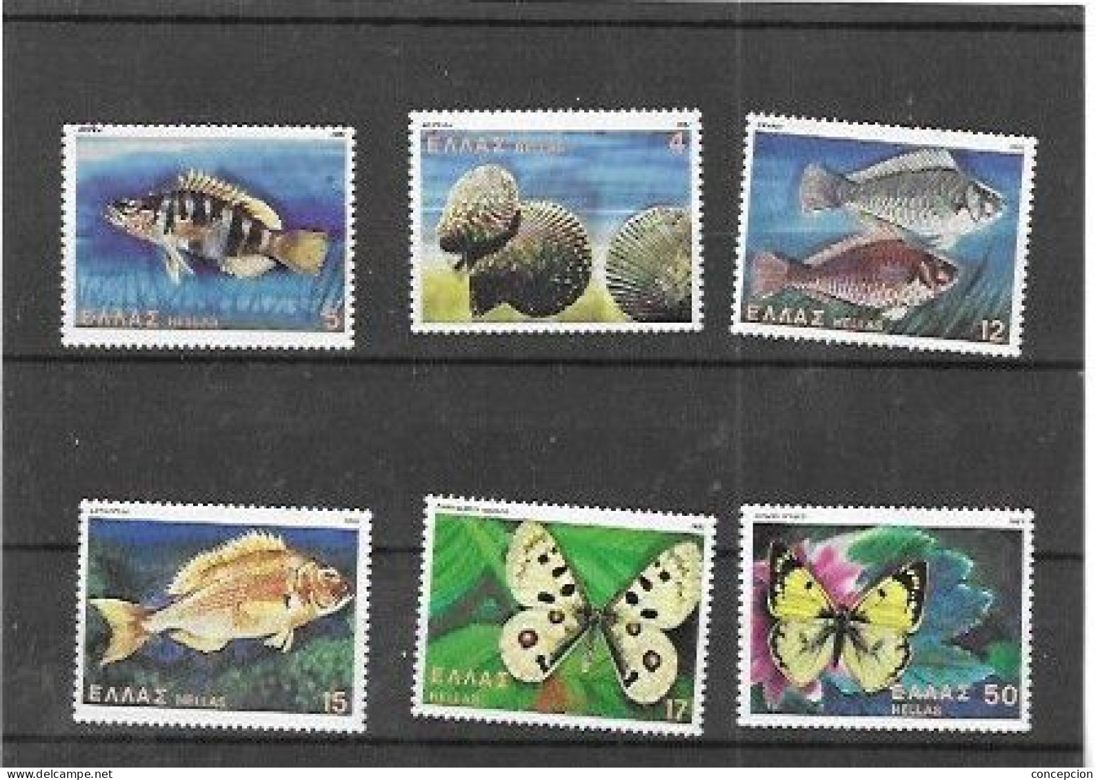 GRECIA  Nº  1434 AL 1439 - Fishes