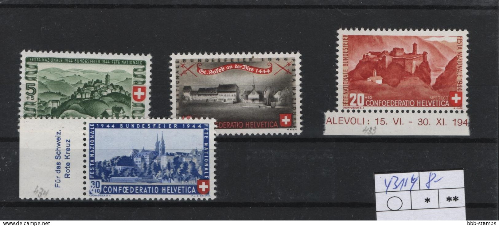 Schweiz Michel Cat.No. Mnh/** 431/434 - Unused Stamps