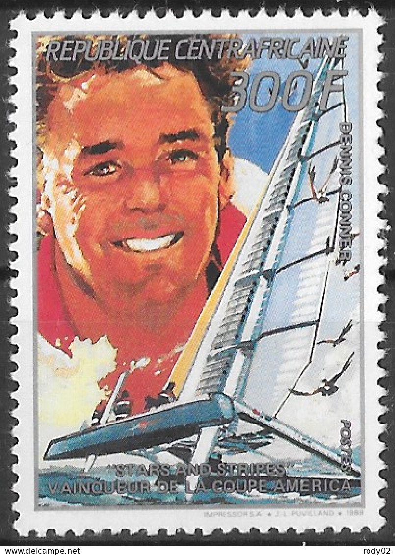 CENTRAFRIQUE - VOILE - LA COUPE DE L'AMERICA - N° 801 - NEUF** MNH - Sailing