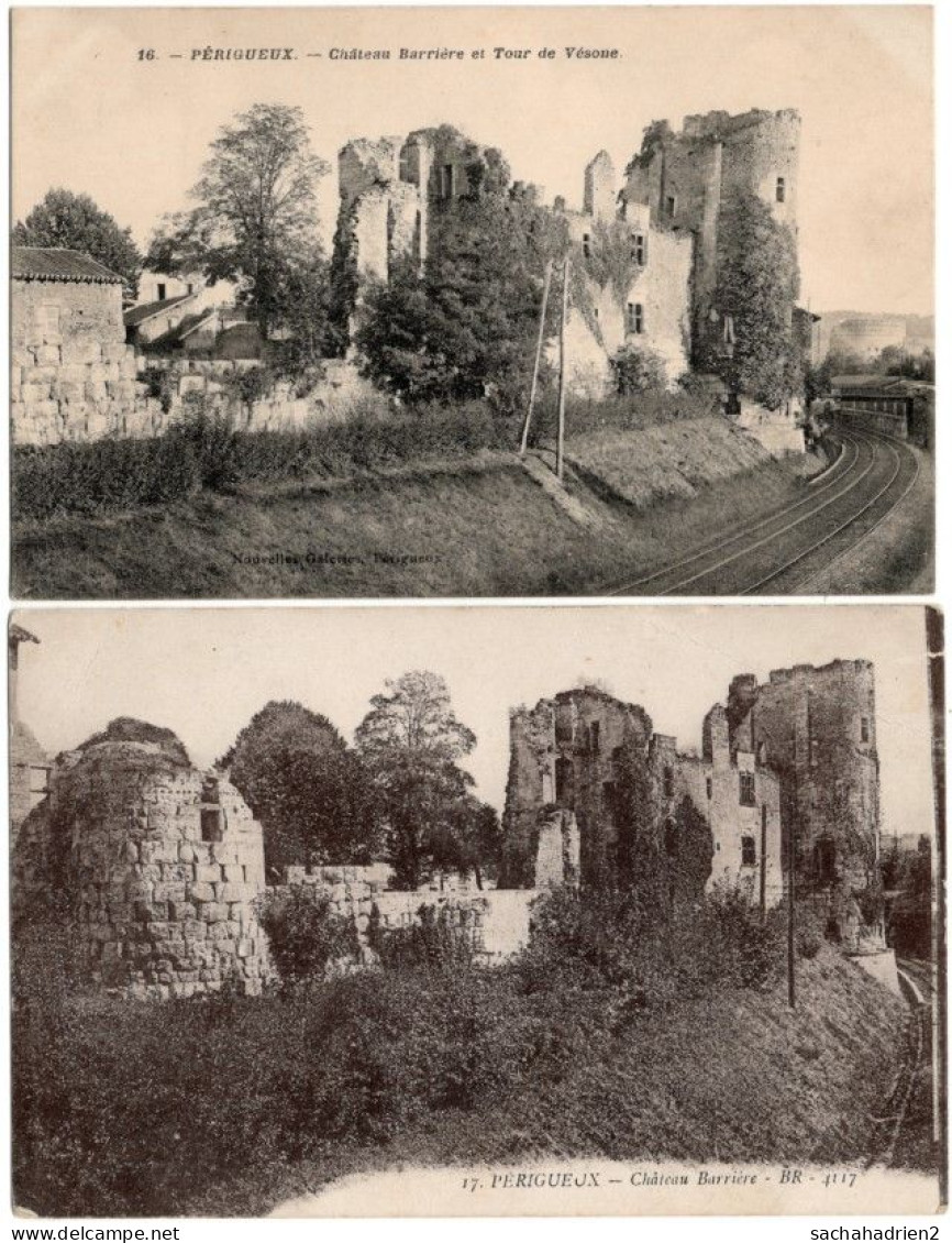 24. PERIGUEUX. Château Barrière. 2 Cartes 16 & 17 - Périgueux