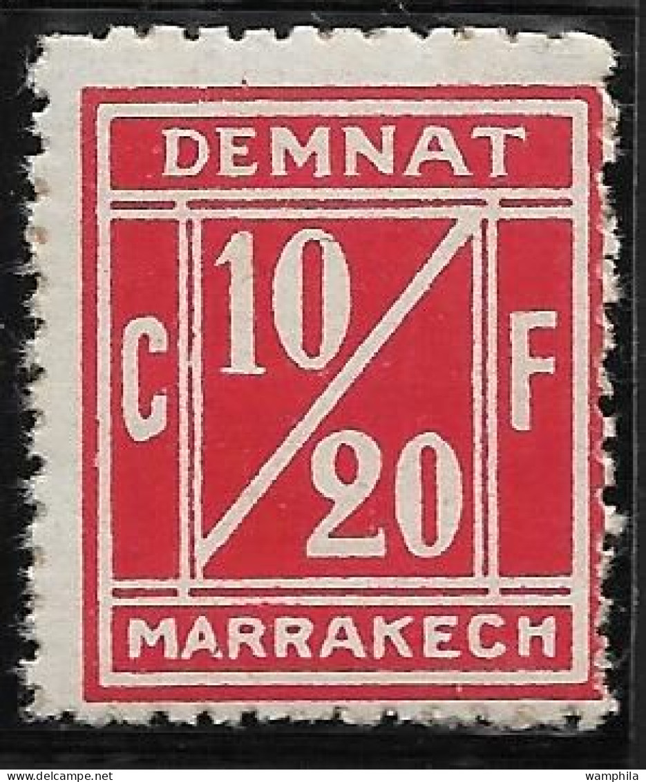 1906 Maroc Poste Locale De Demnat à Marrakech N°1. Cote 600€ - Lokale Post