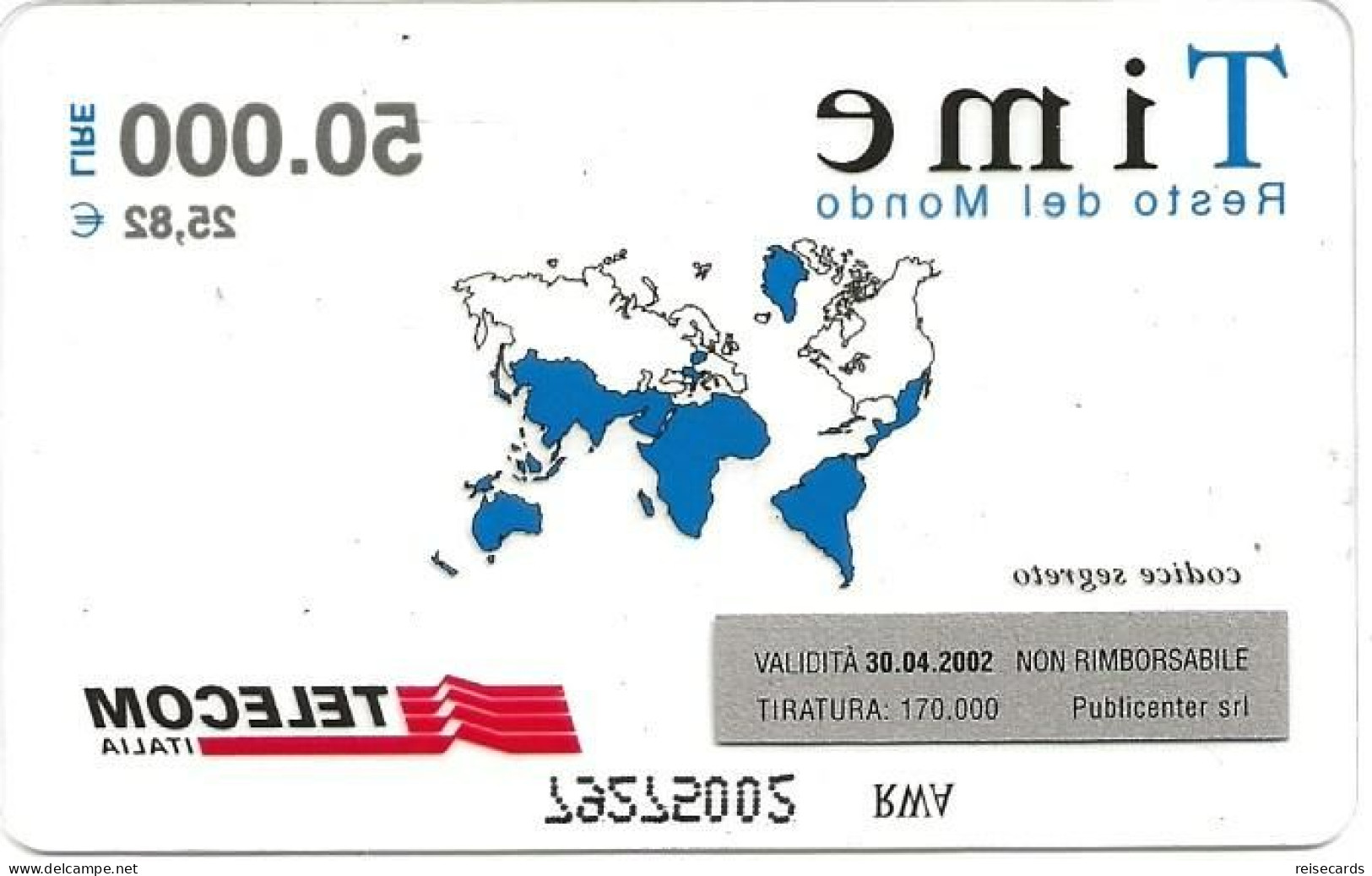 Italy: Prepaid Telecom Italia - Time (transparent) - [2] Tarjetas Móviles, Prepagadas & Recargos