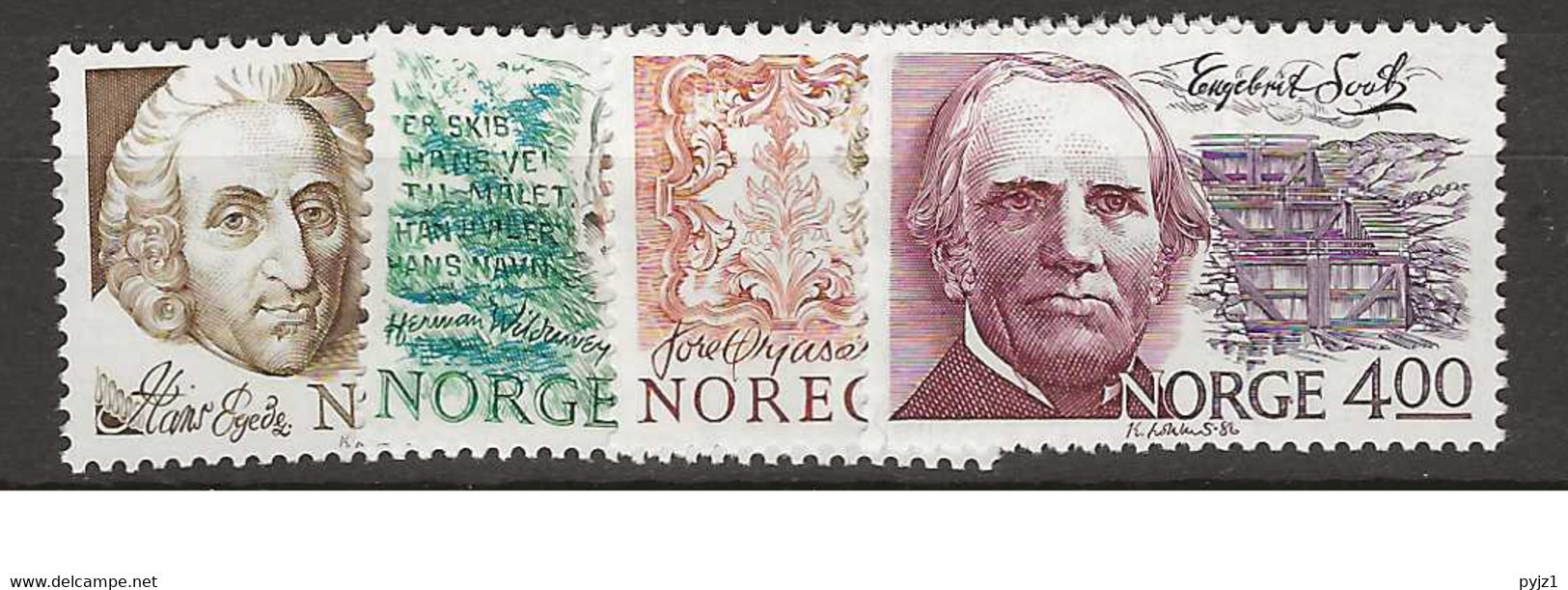 1986 MNH Norway, Mi 954-57 Postfris** - Unused Stamps