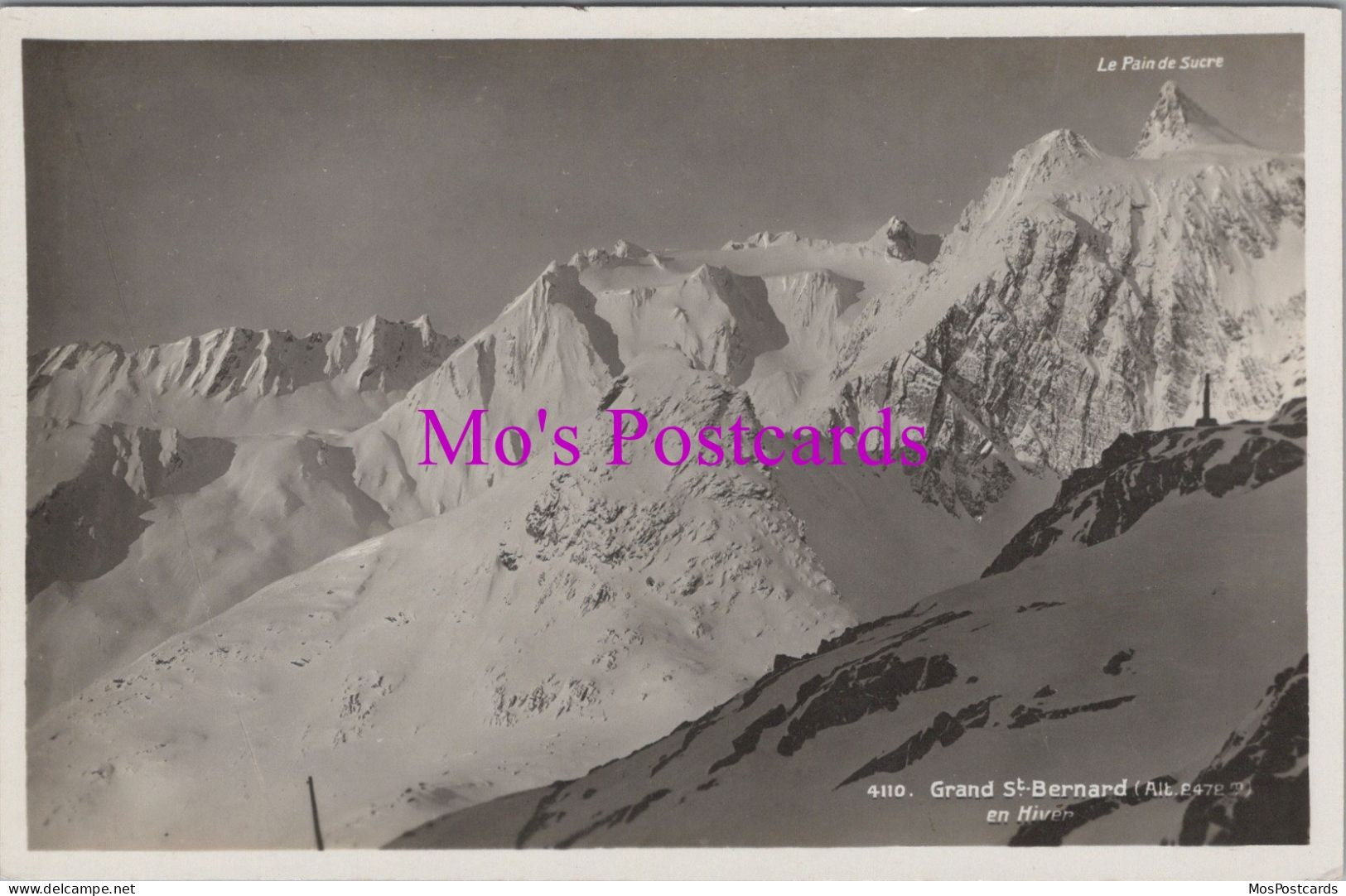 Switzerland Postcard - Great St Bernard, Western Alps     DZ258 - Sonstige & Ohne Zuordnung
