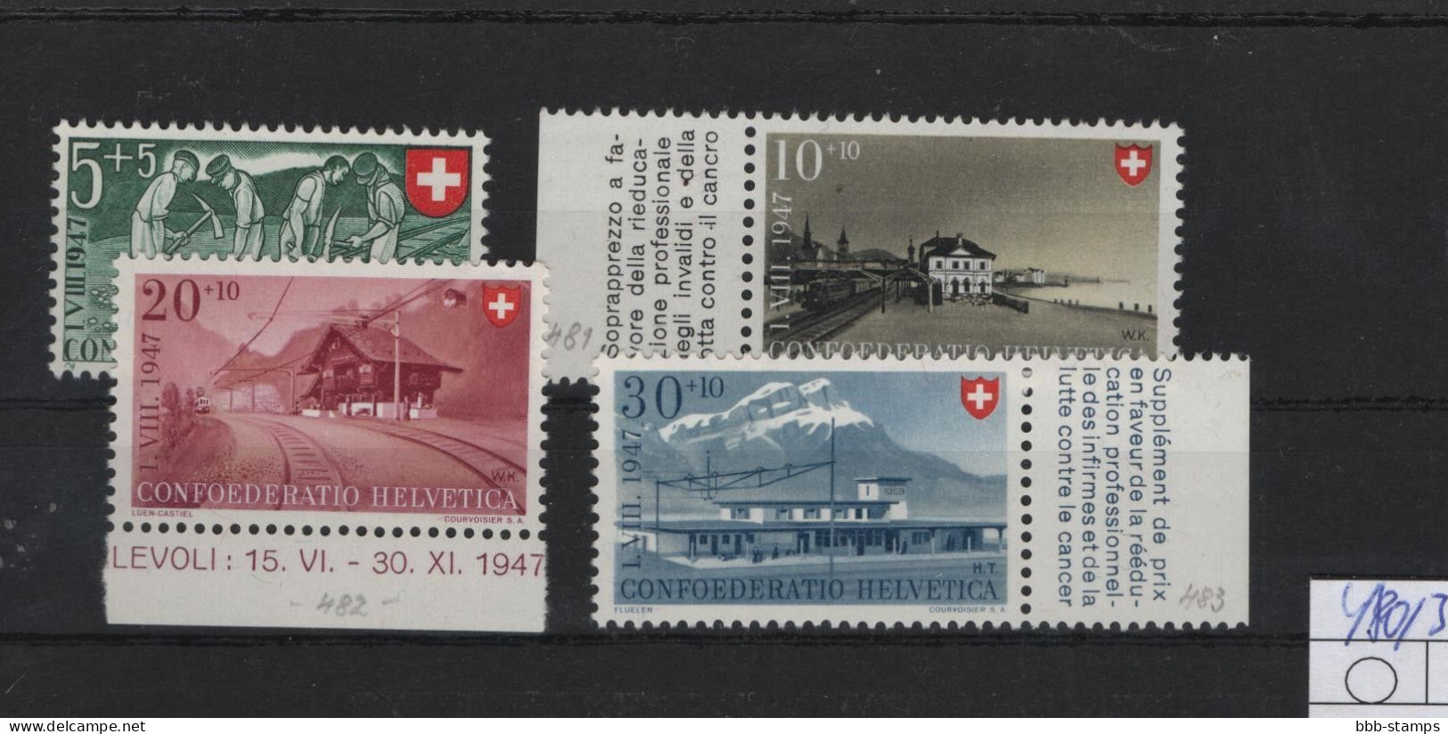 Schweiz Michel Cat.No. Mnh/** 480/483 - Unused Stamps