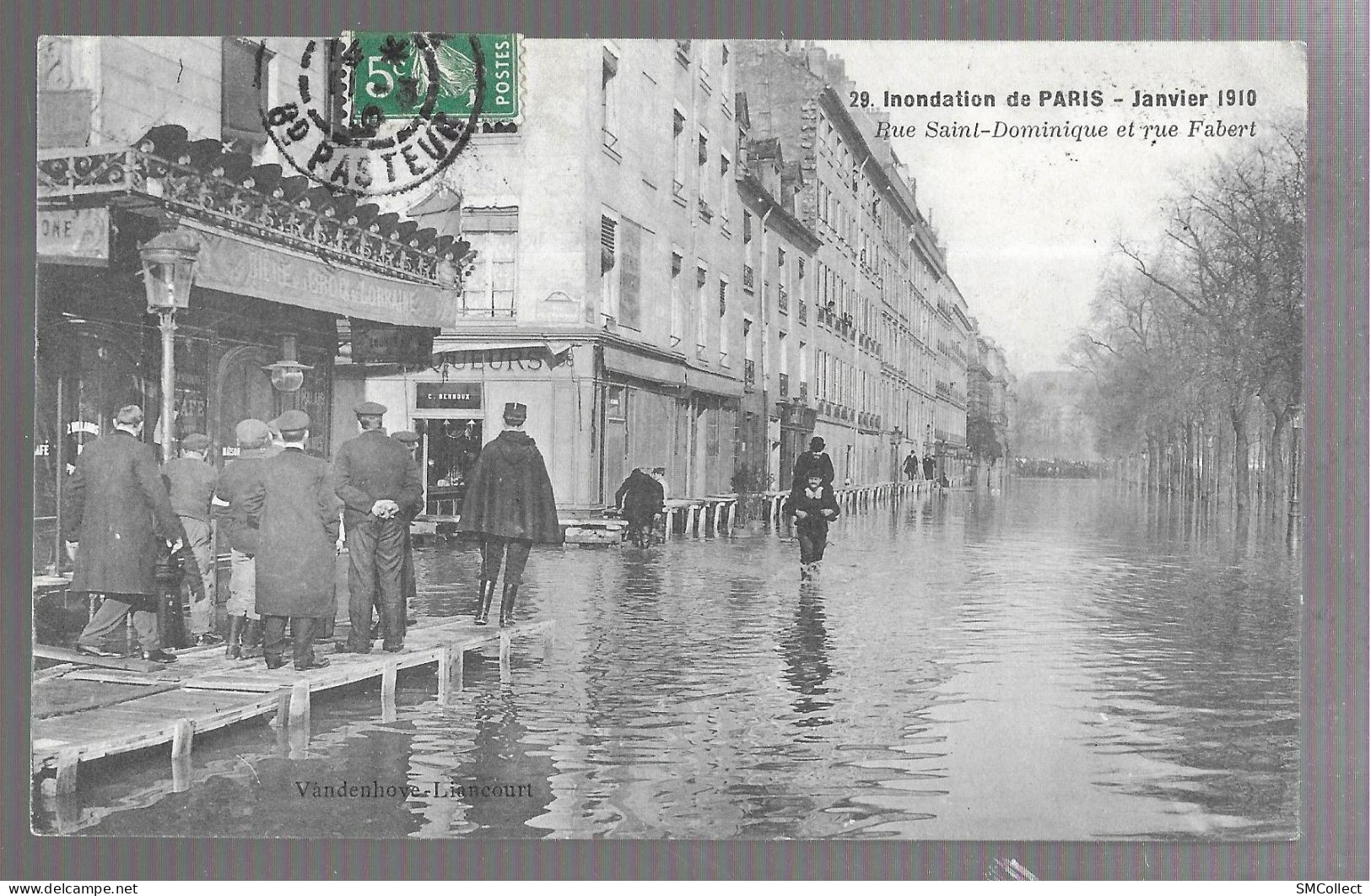 Paris, Inondations 1910. Rue Saint Dominique Et Rue Fabert (13643) - Inondations De 1910