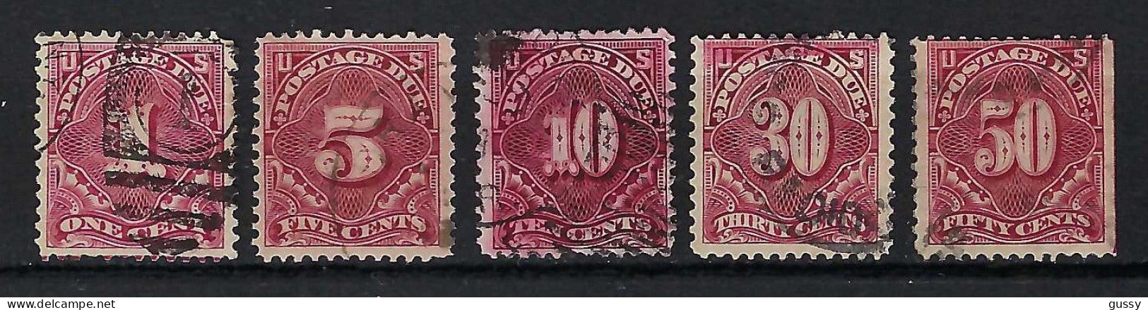 ETATS UNIS Taxe Ca.1895: Lot D'obl. - Postage Due