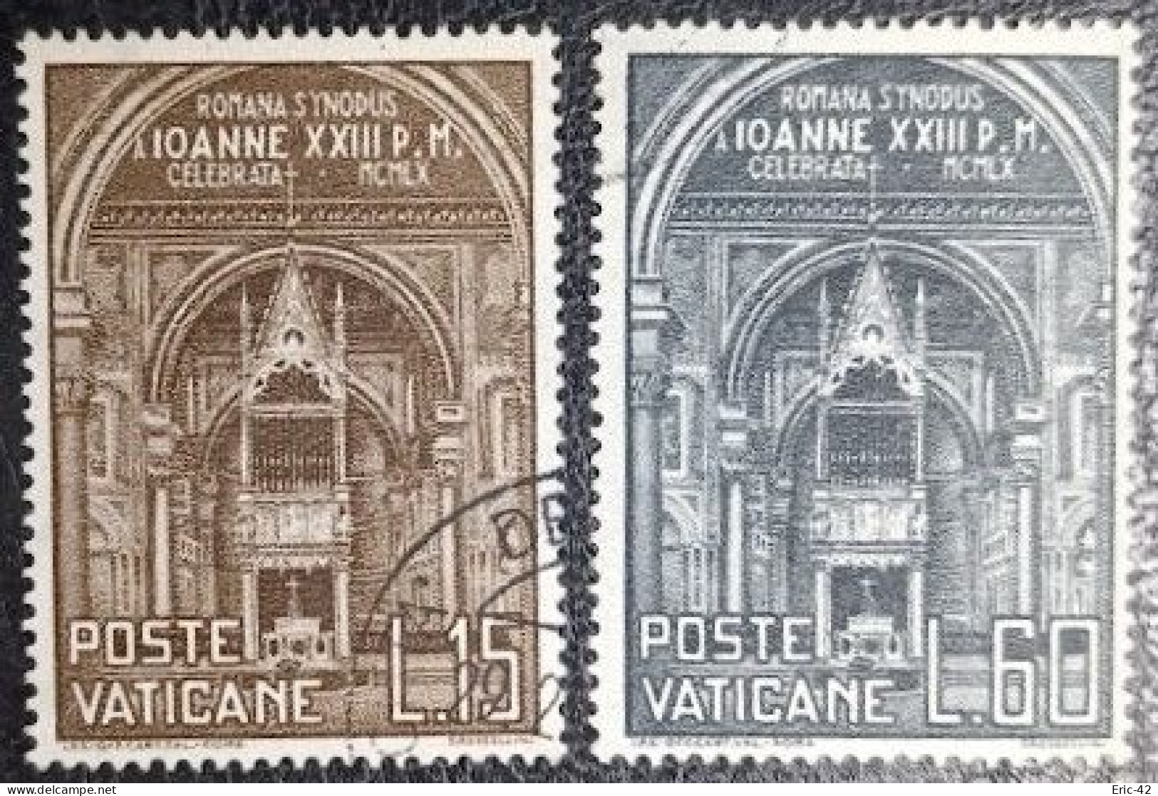 VATICAN. Y&T N°287/288. USED. OUVERTURE DU SYNODE DIOCÉSAIN ROMAIN. T.B... - Usados