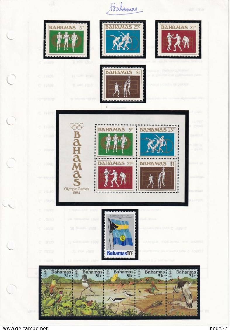 Bahamas - Collection 1960/1989 - Neuf ** sans charnière - Cote Yvert 1130 € - TB