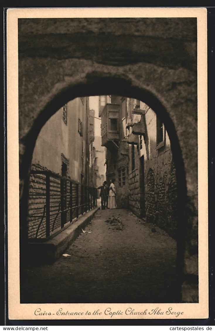 CPA Cairo, Entrance To The Coptic Church Abu Serge  - Sonstige & Ohne Zuordnung