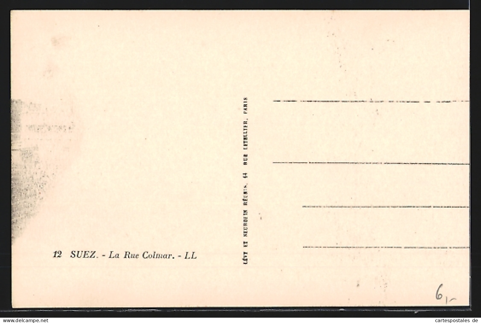 CPA Suez, La Rue Colmar, Vue De La Rue  - Sonstige & Ohne Zuordnung