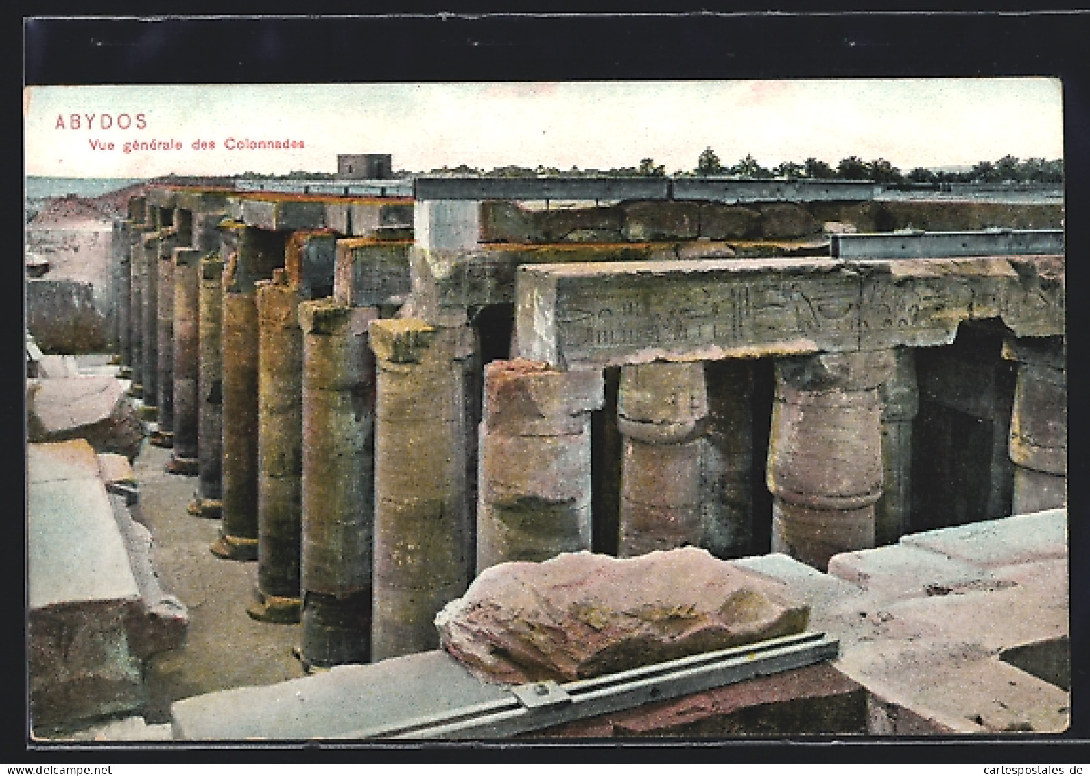 CPA Abydos, Vue Générale Des Colonnades  - Autres & Non Classés
