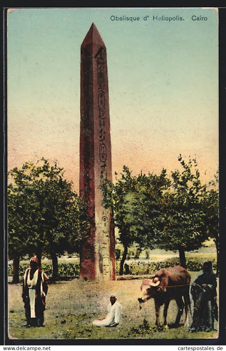 CPA Cairo, Obelisque D`Heliopolis  - Autres & Non Classés