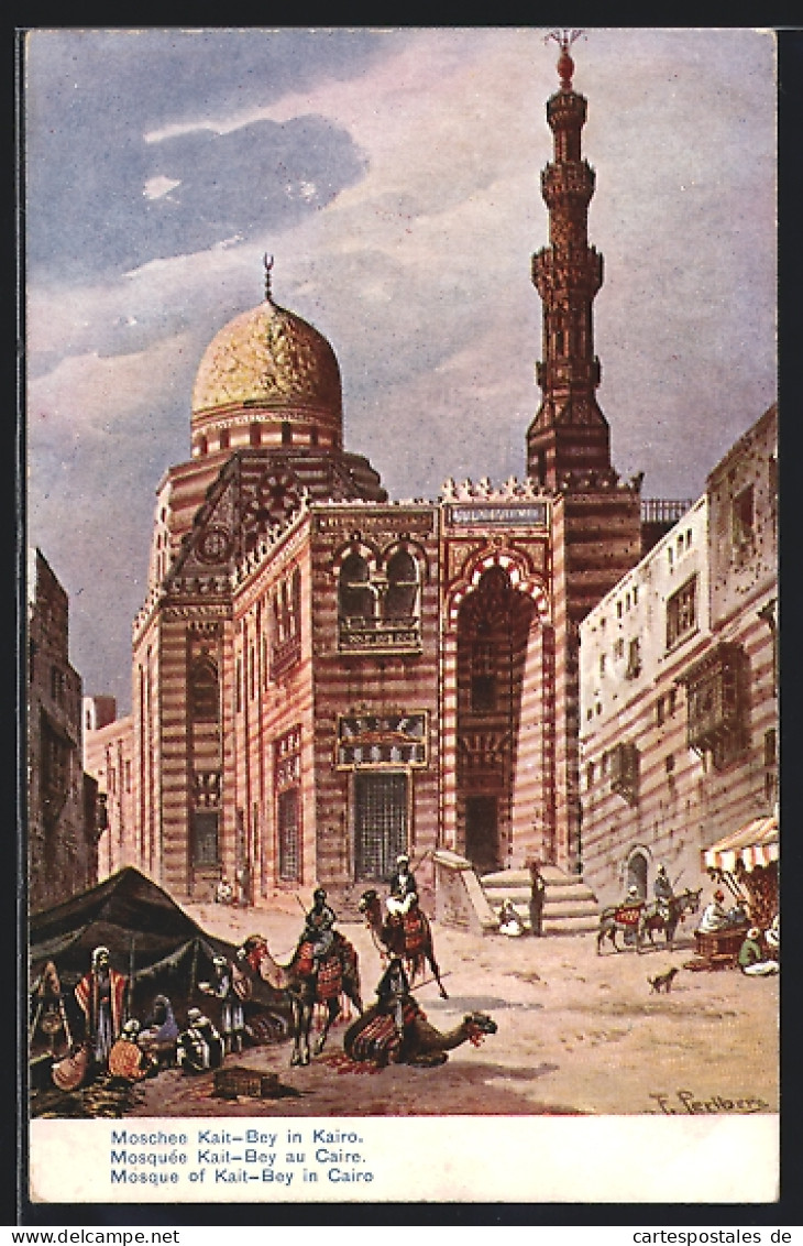 CPA Illustrateur Friedrich Perlberg: Caire, Mosquée Kait-Bey  - Other & Unclassified