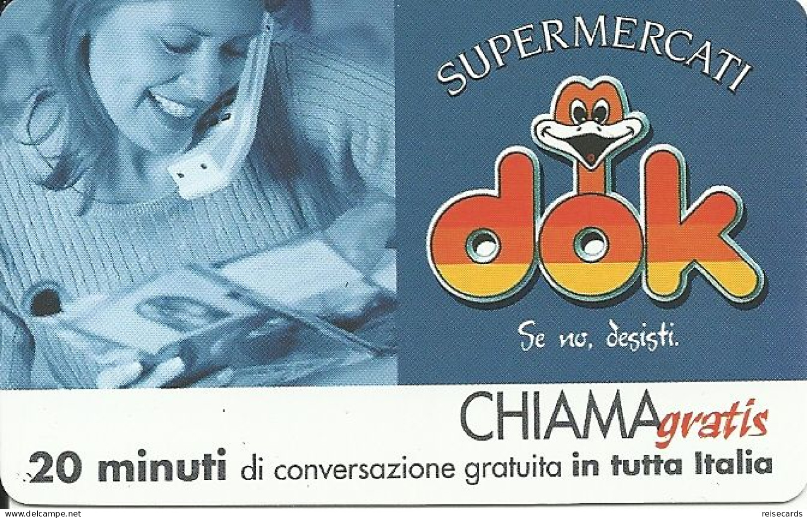 Italy: Telecom Italia Chiama Gratis - Supermercati Dok. Mint - Pubbliche Pubblicitarie