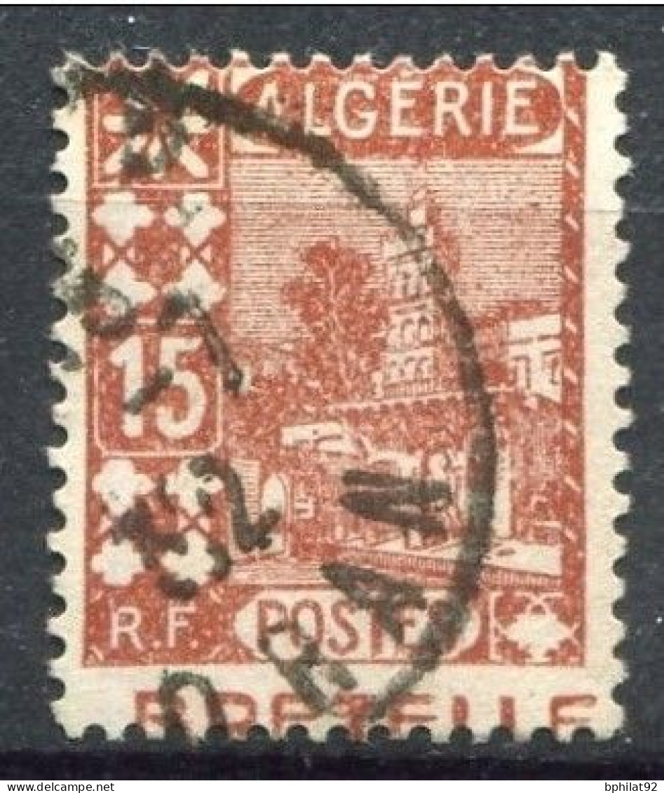 !!! ALGERIE : .N°39b AVEC BANDE PUB ET VARIETE DE PIQUAGE DECALE OBLITERE - Used Stamps