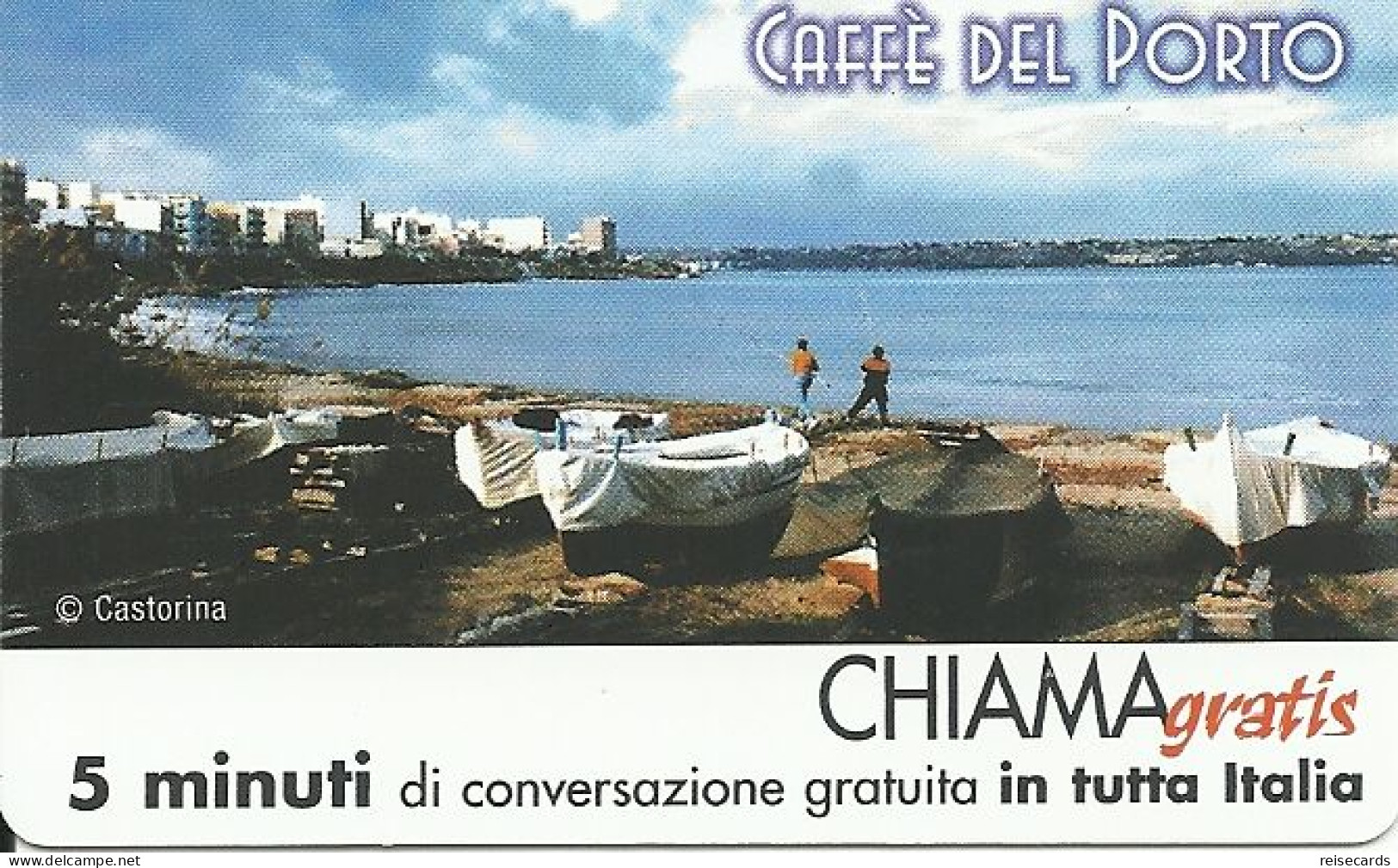 Italy: Telecom Italia Chiama Gratis - Caffé Del Porto. Mint - Öff. Werbe-TK