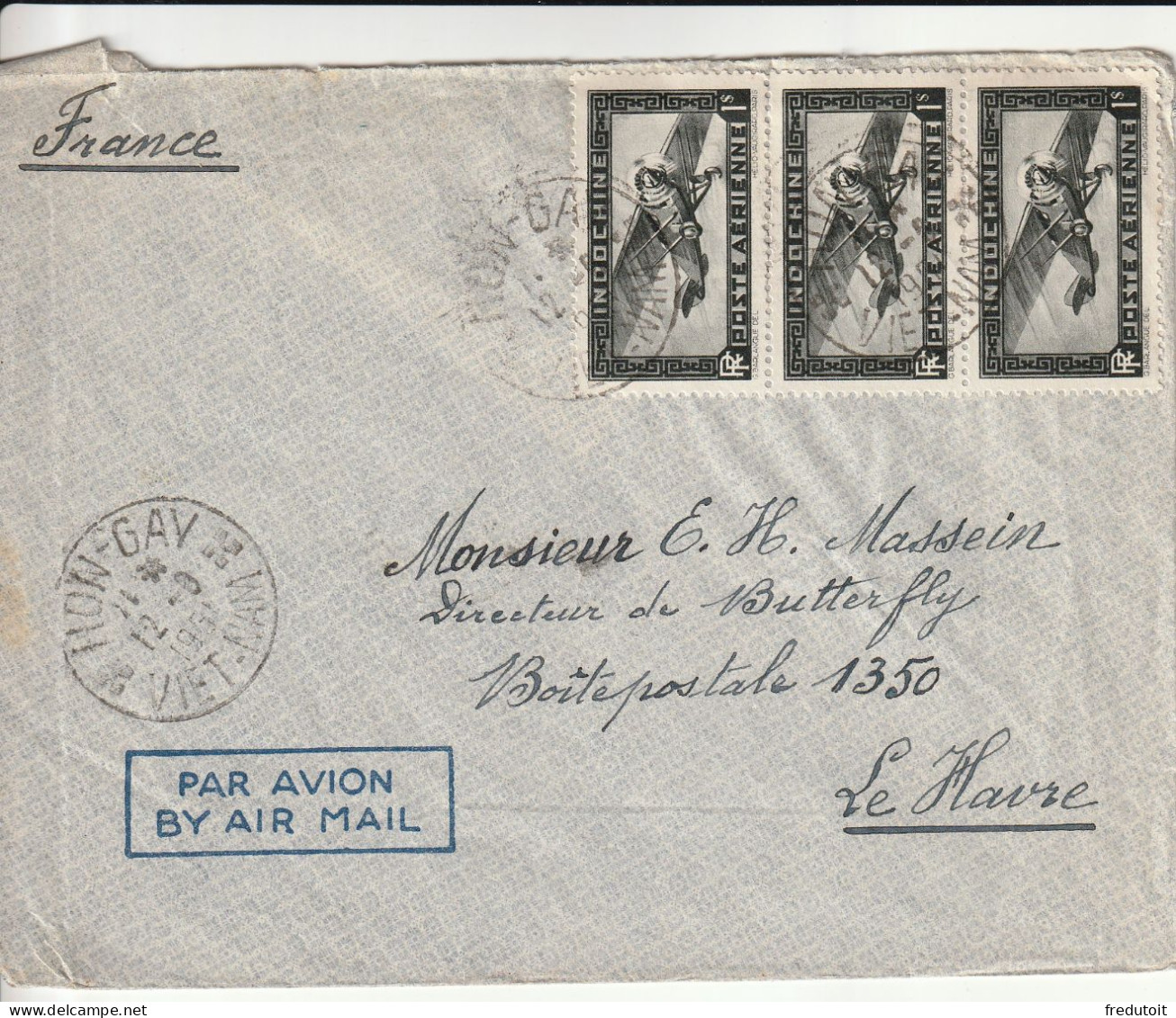 INDOCHINE - LETTRE - Hon-Gay Le 12/08/1951 - Briefe U. Dokumente