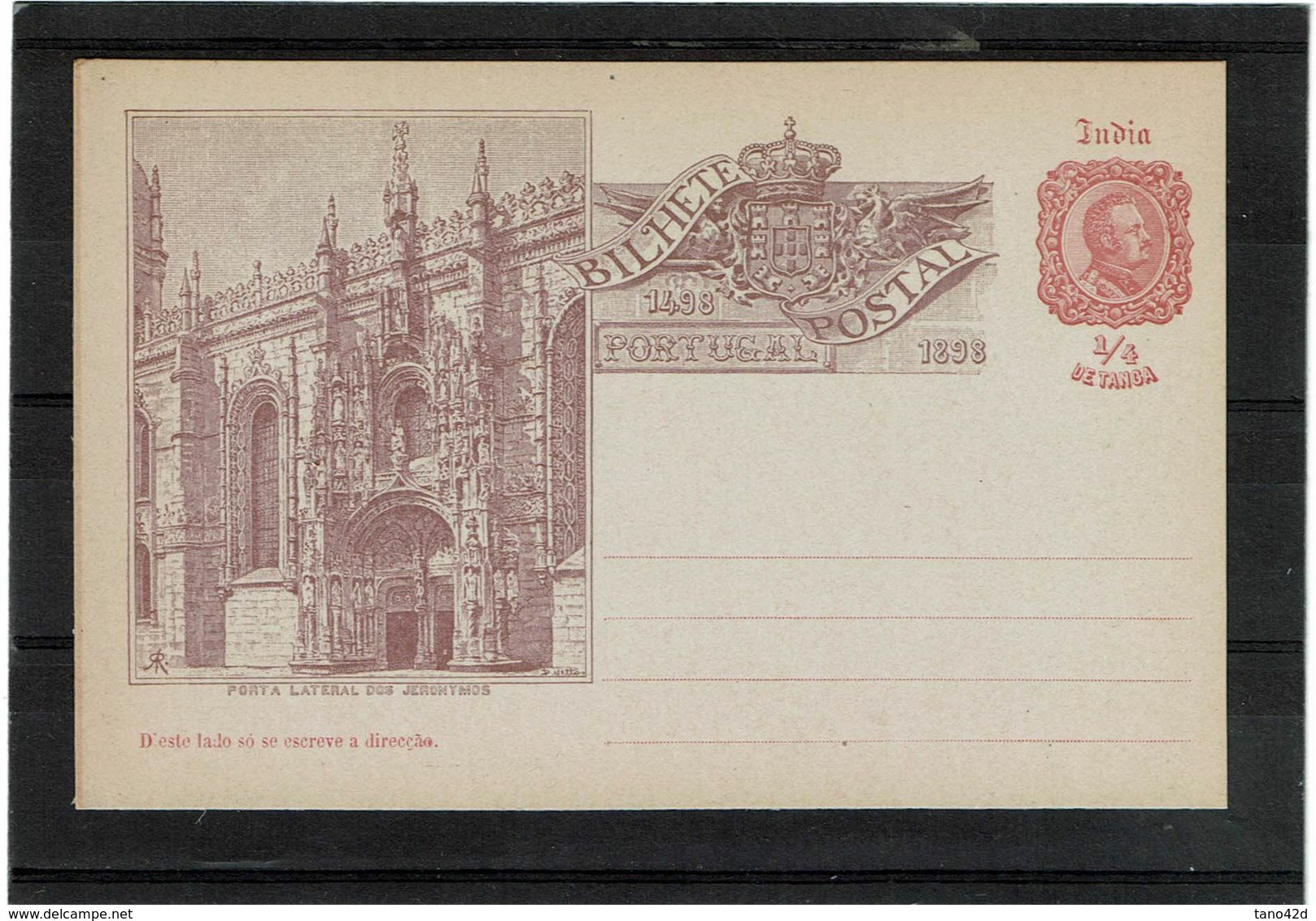 CTDN11- INDIA CARTE POSTALE NEUVE - Inde Portugaise