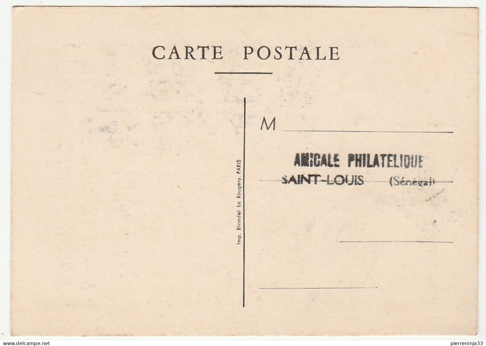 Carte Journée Du Timbre, Saint Louis Du Sénégal, 1950, Diligence - Covers & Documents