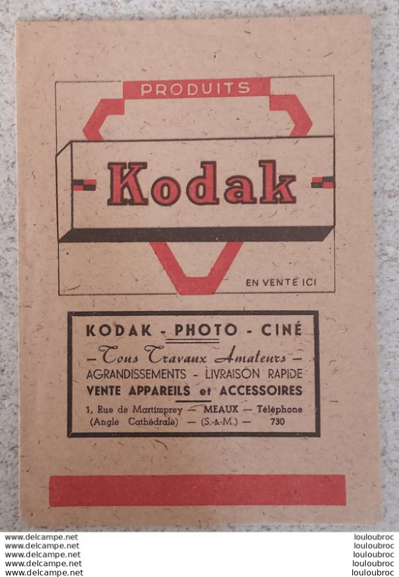 POCHETTE PHOTOS VIDE  PRODUITS KODAK 1 RUE DE MARTIMPREY  A MEAUX M1 - Otros & Sin Clasificación