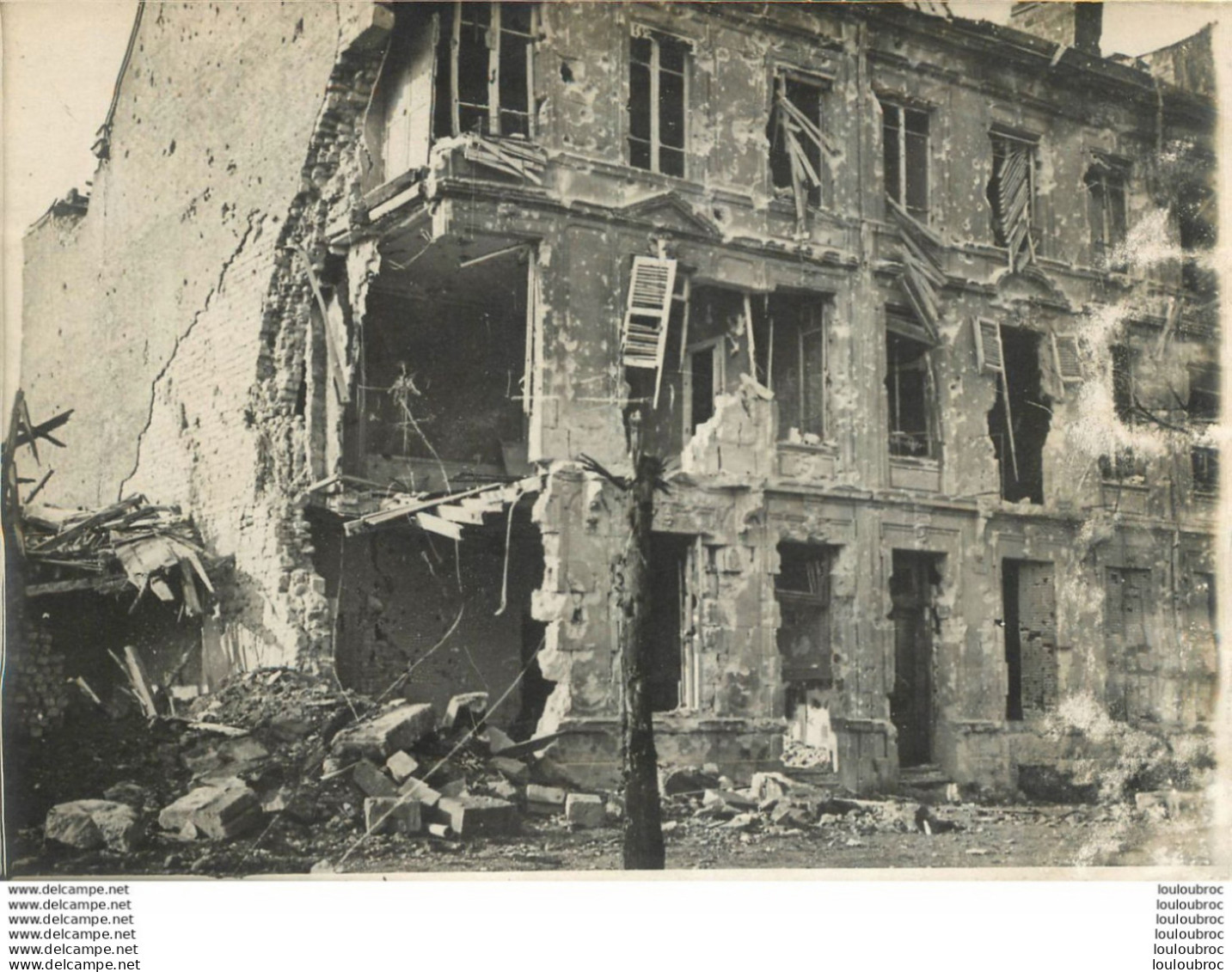 REIMS BOMBARDE UNE MAISON DU BOULEVARD GERBERT GUERRE WW1 PHOTO ORIGINALE 18X13CM - Krieg, Militär