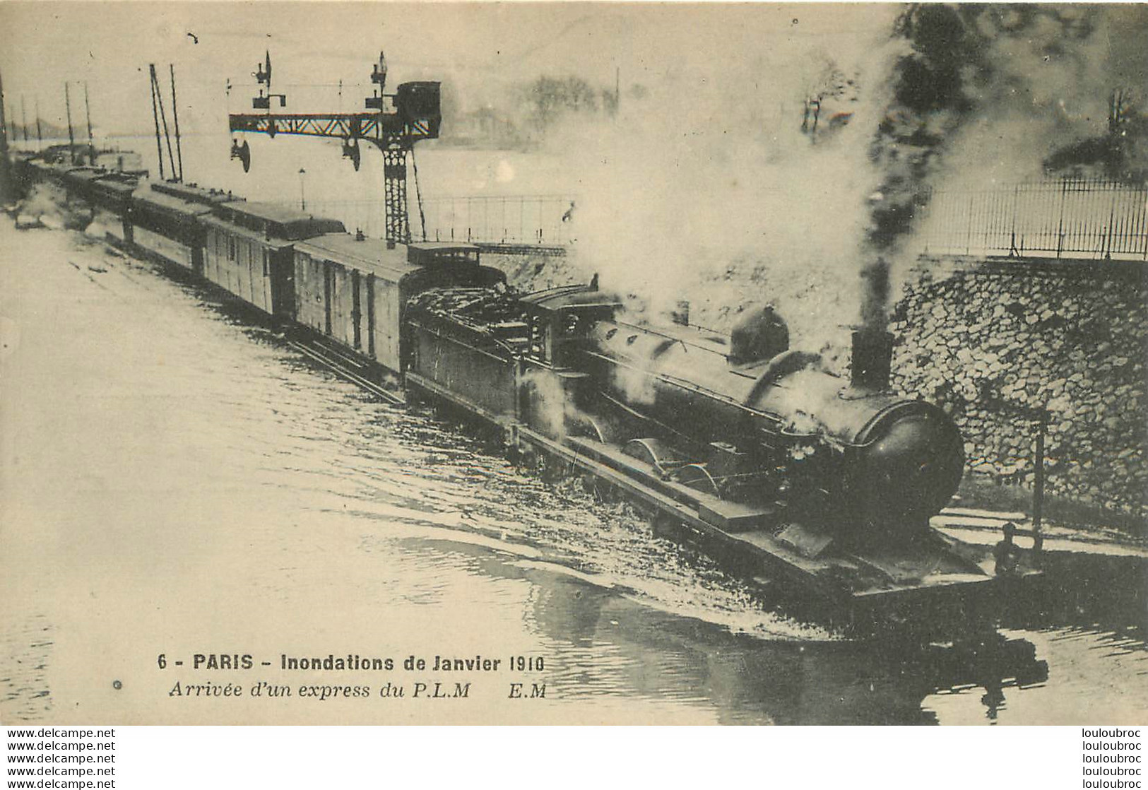 PARIS INONDATIONS 1910 ARRIVEE D'UN EXPRESS DU P.L.M. - Paris Flood, 1910