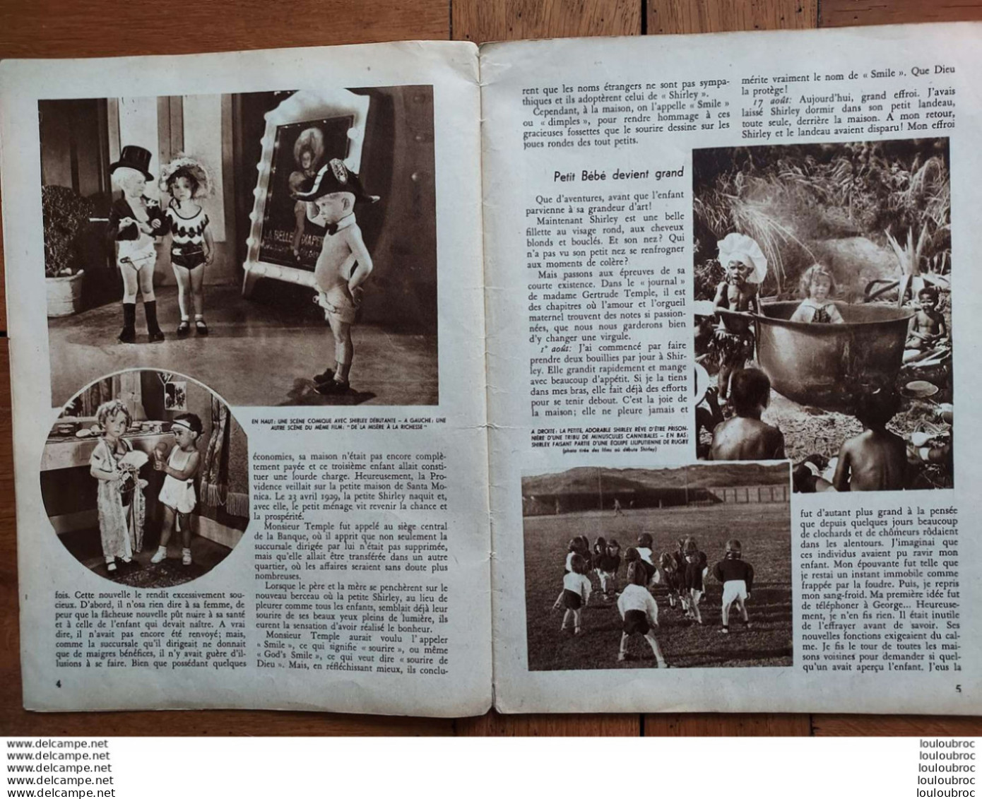 SHIRLEY TEMPLE SA VIE SES FILMS REVUE DE 34 PAGES - Cinema/Televisione