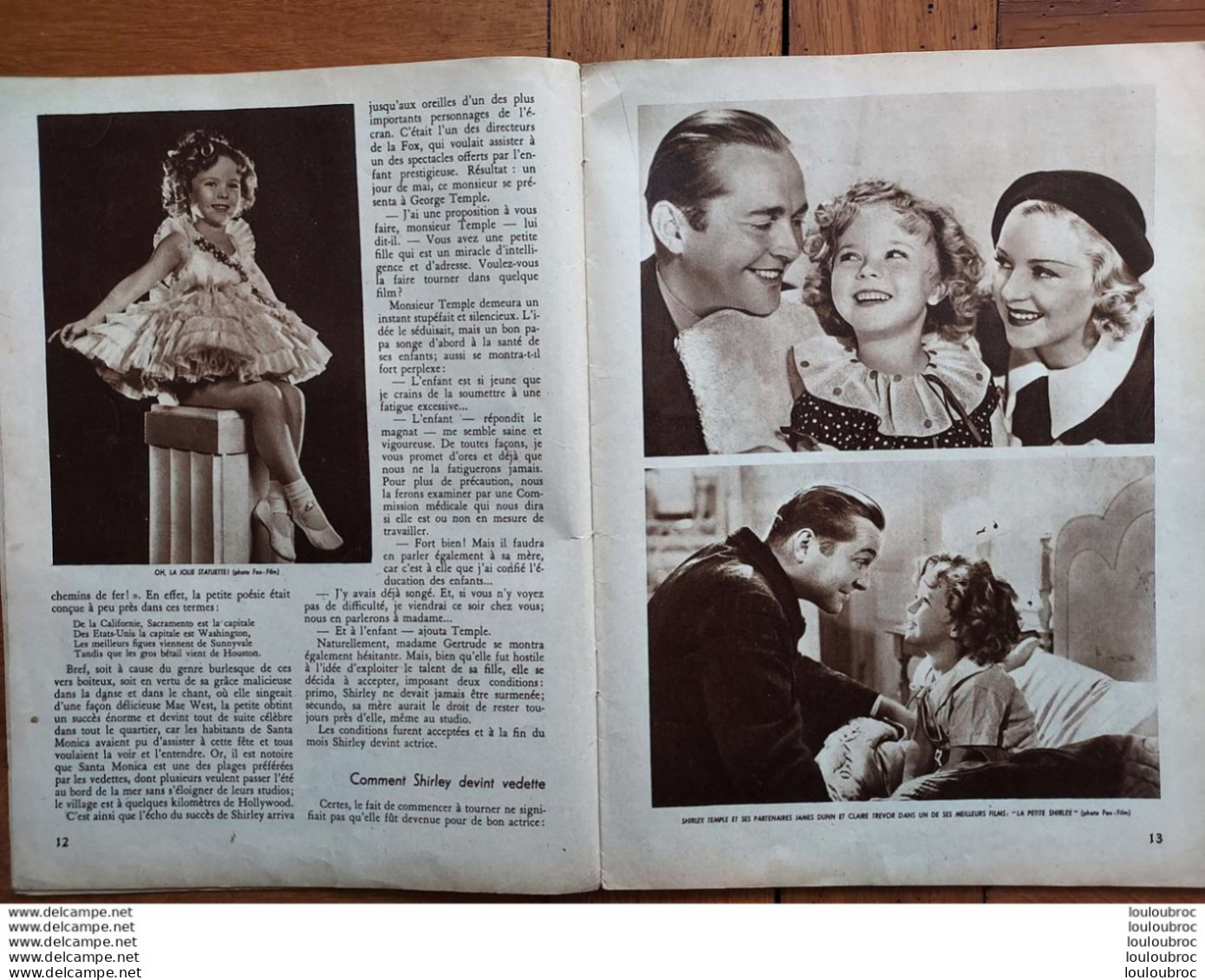 SHIRLEY TEMPLE SA VIE SES FILMS REVUE DE 34 PAGES - Kino/Fernsehen